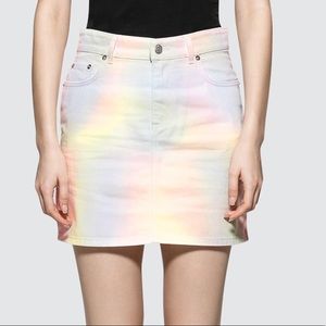 NWT Ganni Pastel Tie Dye Skirt